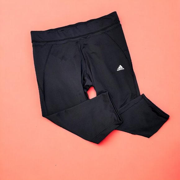 Adidas Black Climalite Crop/Capri Athletic Pants Women's Size XL - Picture 1 of 8